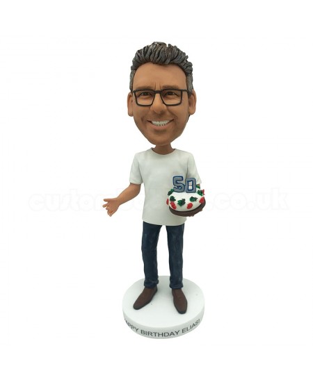 custom birthday cake bobblehead