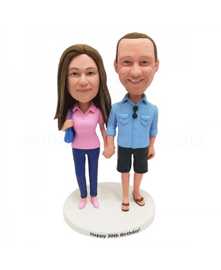 personalised camera couple bobbleheads