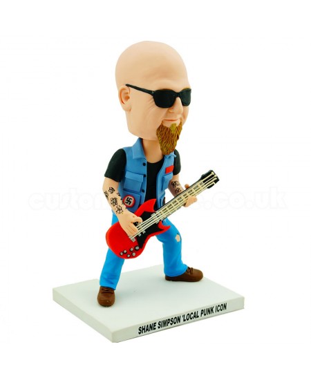 bass guitar player customised bobblehead doll