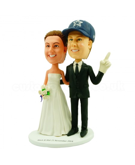 callas cowboy fans wedding bobbl heads