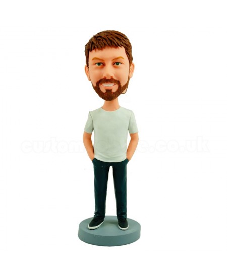 casual man custom bobblehed