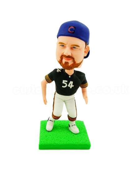 custom american football bear bobblehead