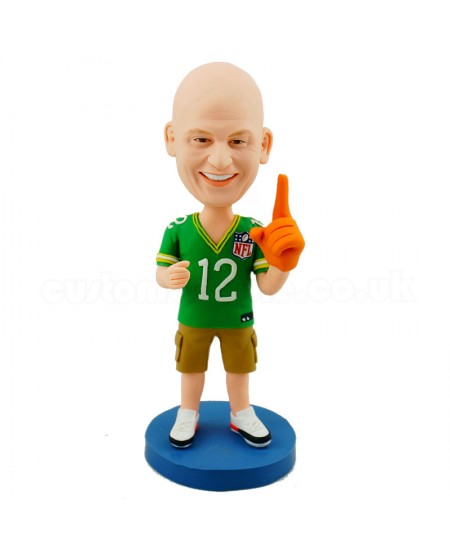 custom american football fan bobblehead