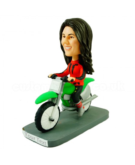 custom bobblehead dirt bike female