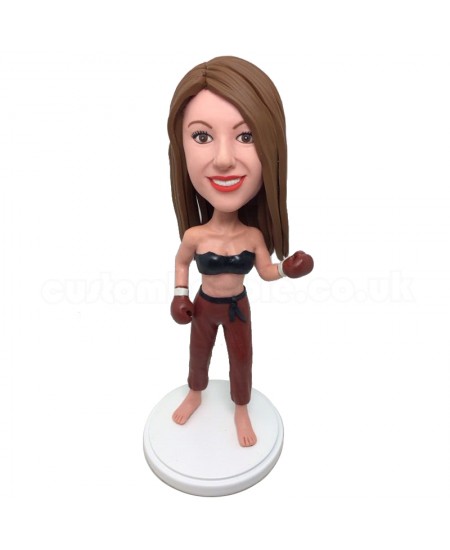 custom boxing girl bobblehead