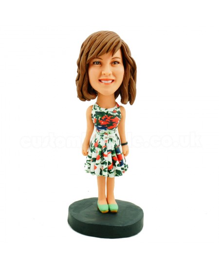 custom casual girl bobblehead