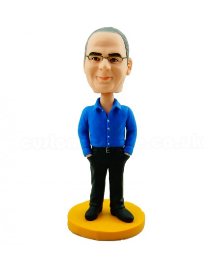 custom casual male colleague bobblehead