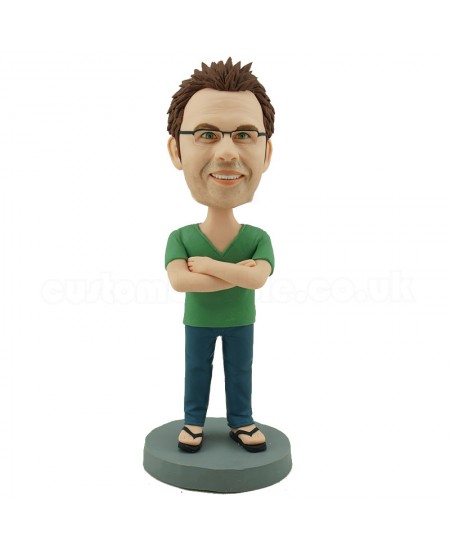 custom casual man bobblehead
