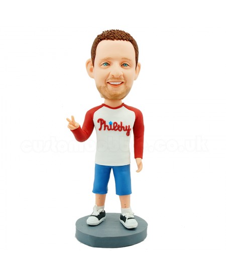 custom casual man saying hi