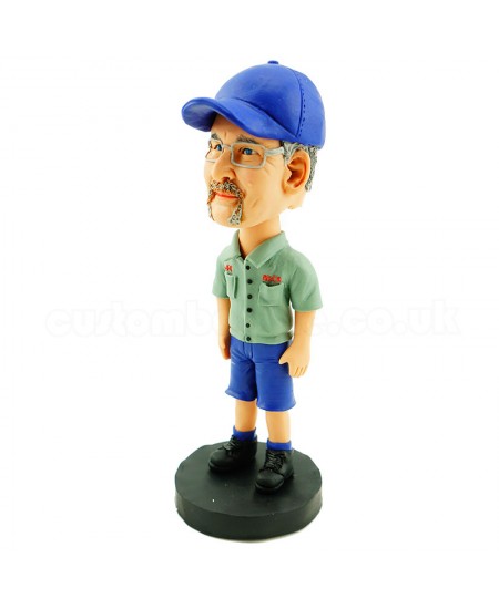 custom casual old man bobblehead