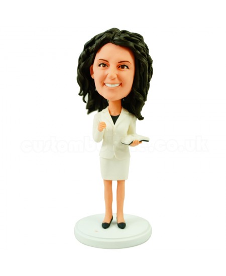custom female secretary bobblehead