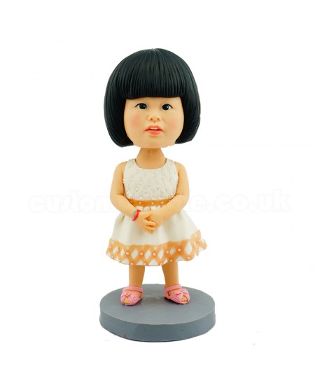 custom lovely girl bobblehead doll