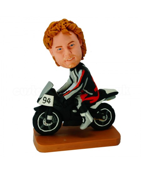 custom motorcyclist bobblehead