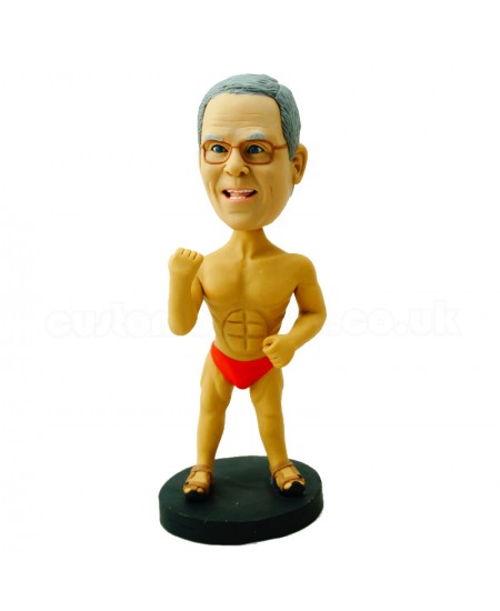 custom naked strong man bobblehead doll
