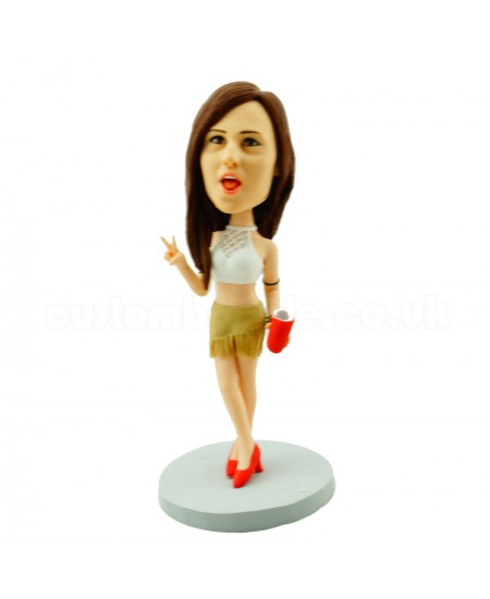 custom sexy girl say hi to you