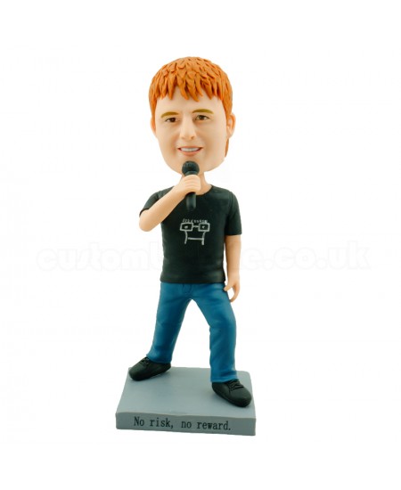 custom singing boy bobblehed doll