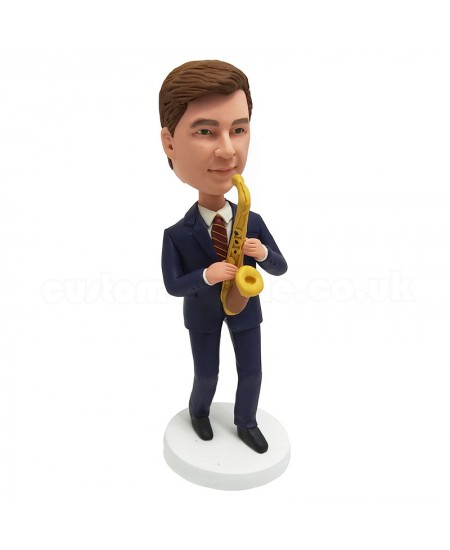 custom saxophone player bobblehead