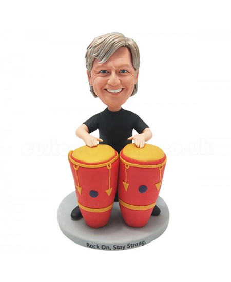 custom conga drums player bobblehead