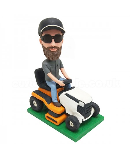 custom grass scraper tractor bobblehead
