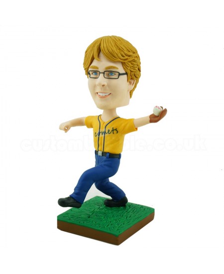 customised baseball girl bobblehead