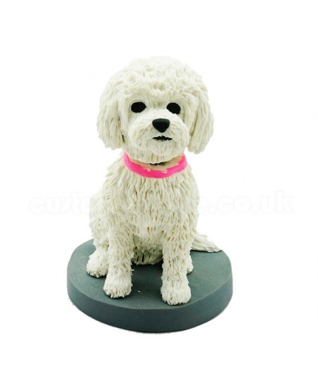 customised bichon frise dog bobblehead