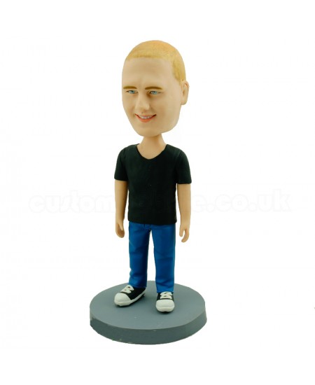 customised bobblehead casual man