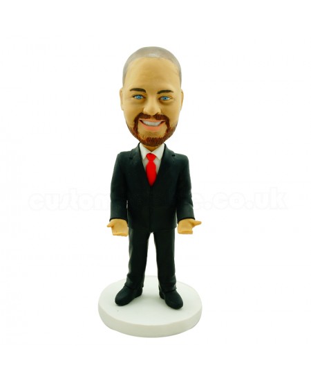 customised business bobblehead for arranging card