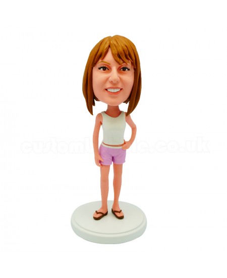customised casual female bobblehead