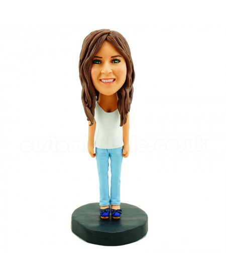 customised casual girl bobblehead