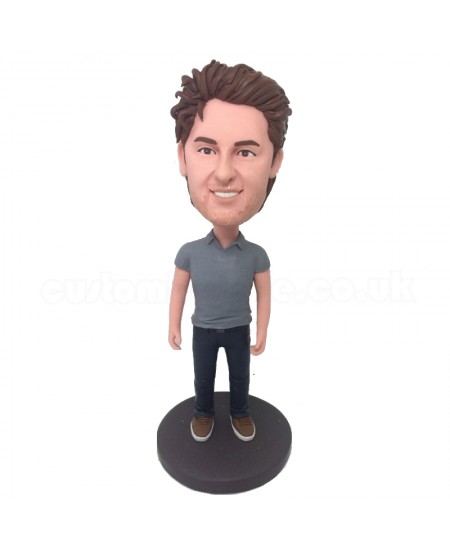 customised casual male bobblehead