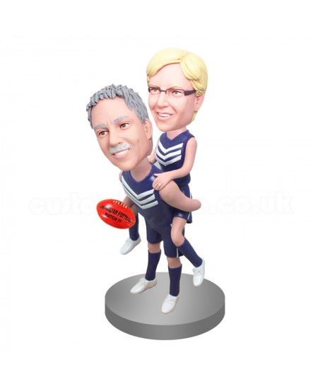 customised couple footy funny bobblehead