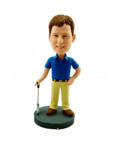 customised golfing bobble head doll