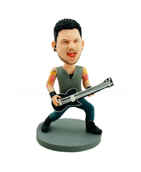 customised guitarist bobble head doll