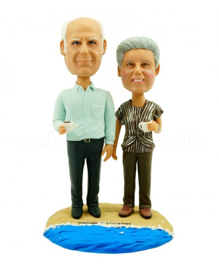 customised old pal couple bobblehead