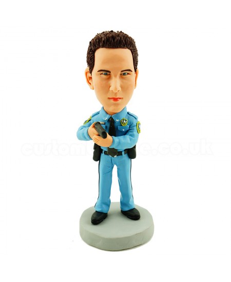 customised policeman bobble head doll