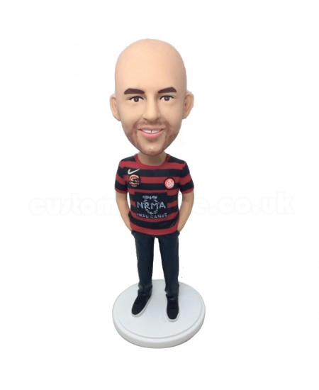 customised soccer fans bobblehead