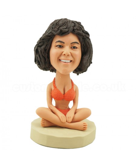 customised yoga girl bobblehead