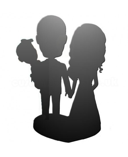 customised bobblehead for three persons