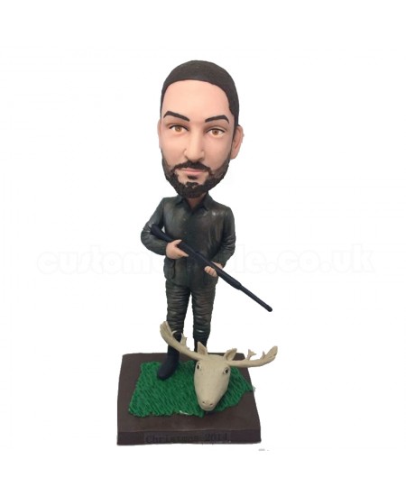 hunting man personalised bobblehead