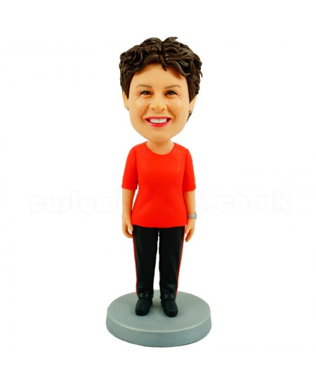 lovely old lady personalised bobblehead