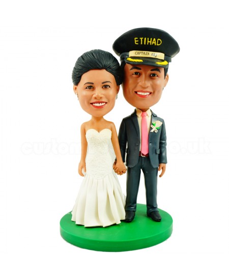 military officer wedding customized bobblehead