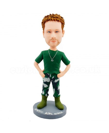 military personalised bobblehead