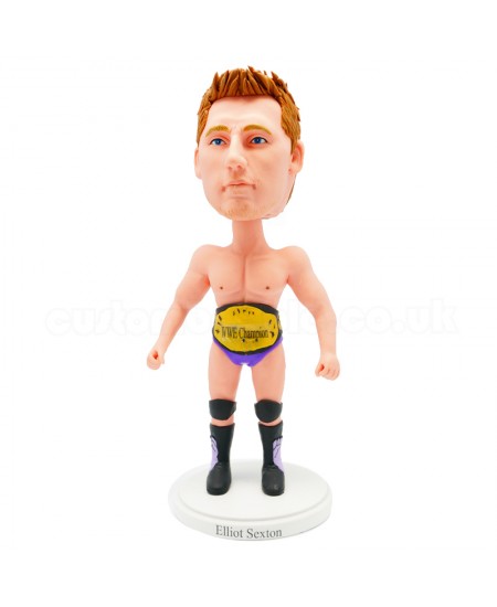 personalised WWE chamption bobblehead