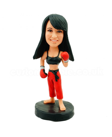 personalised boxing sexy girl bobblehead