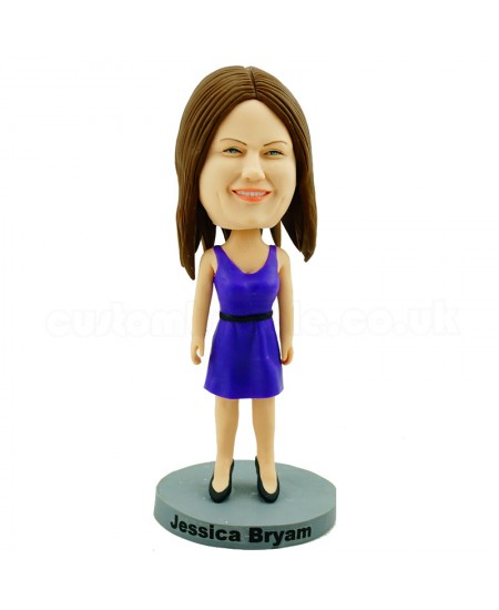 personalised casual female bobble head