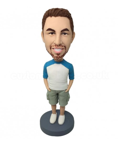 personalised casual male bobblehead