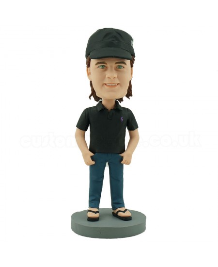 personalised casual man bobble head
