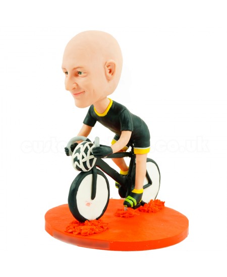 personalised cyclist bobblehead doll