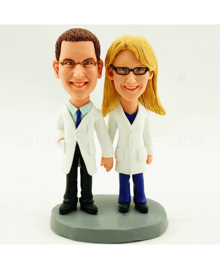 personalised doctor couple bobblehead