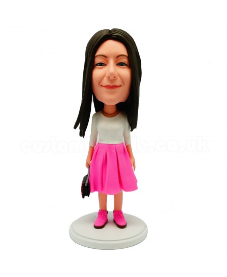 personalised fashionable female carrying top brand bag